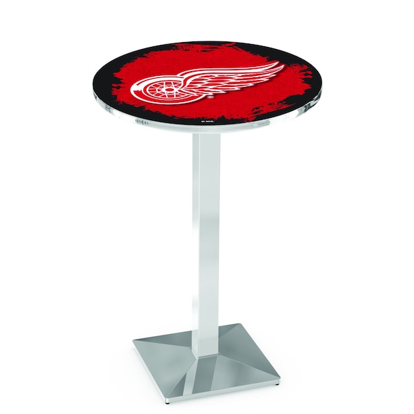 42" Chrome Detroit Red Wings Pub Table